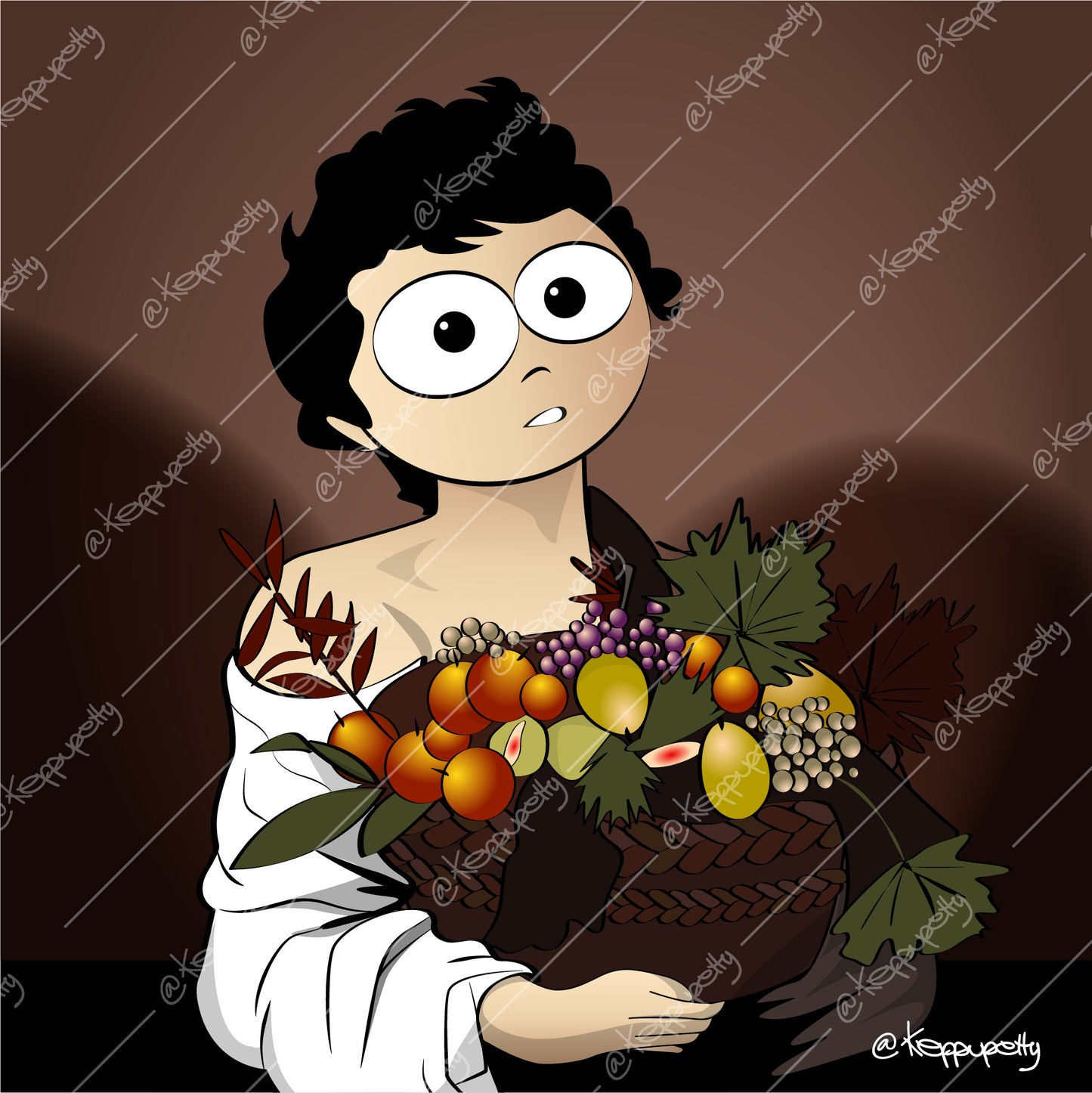 Karava | Ragazzo con Frutta - Quadro Caravaggio