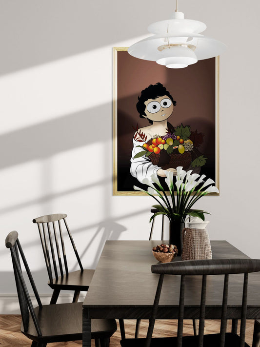Karava | Ragazzo con Frutta - Quadro Caravaggio